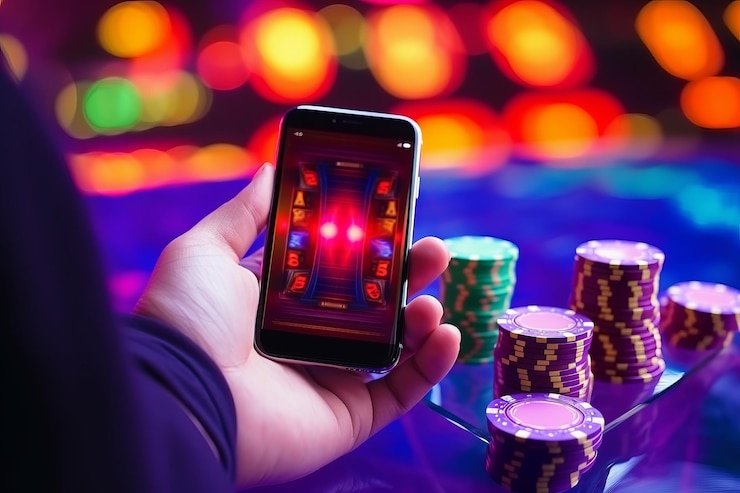 Antarmuka taruhan Speed Baccarat dengan chip denominasi dan tombol pilihan pihak